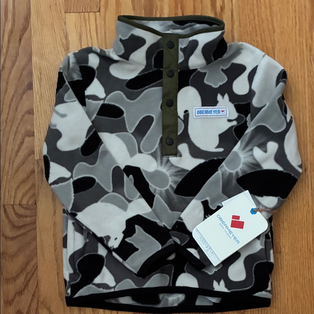 Obermeyer Kids Camouflage Jacket - Black and Gray